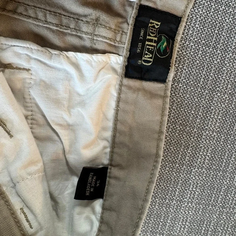 Redhead tan cargo shorts men's size 34